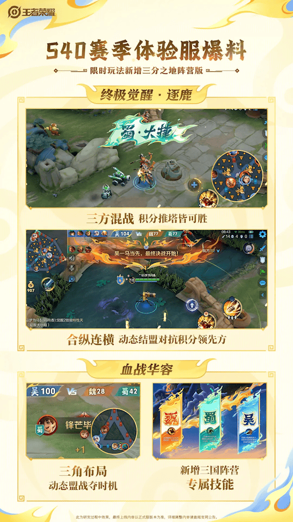 《王者荣耀》新三国玩法来了：魏、蜀、吴三军对垒:王者荣耀
